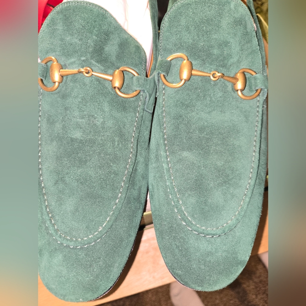 Gucci Green SUEDE Loafers